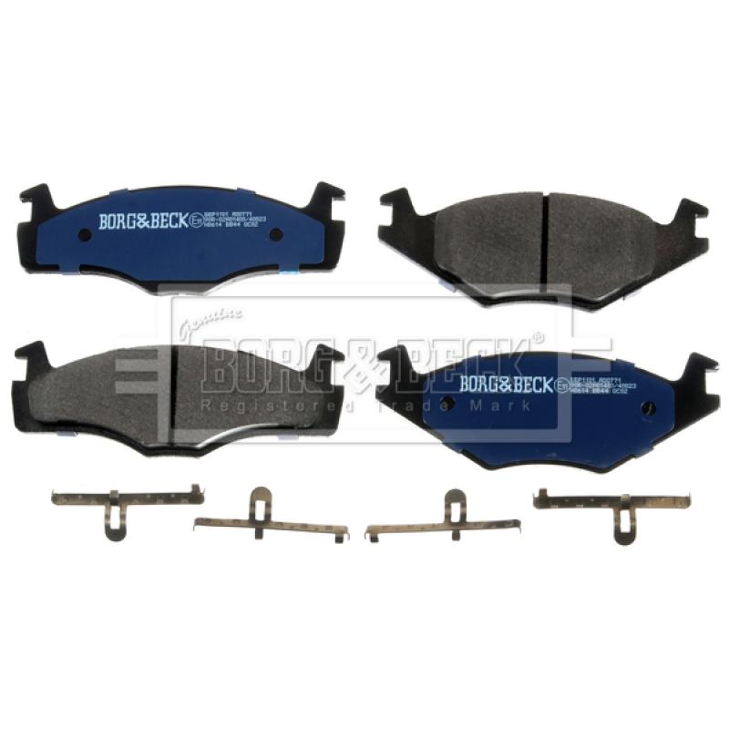 Jeu de 4 plaquettes de frein avant BORG & BECK BBP1101 - Visuel 1