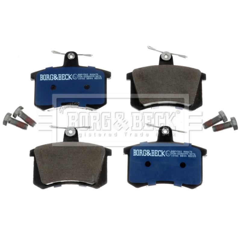 Jeu de 4 plaquettes de frein arrière BORG & BECK BBP1503 - Visuel 1