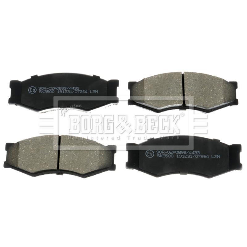 Jeu de 4 plaquettes de frein avant BORG & BECK BBP1551 - Visuel 1