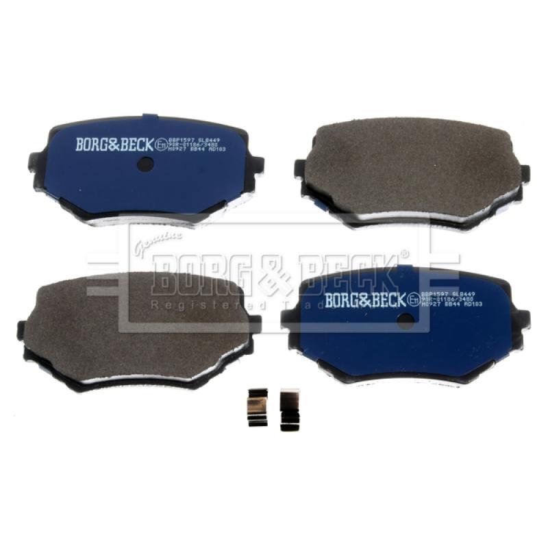 Jeu de 4 plaquettes de frein avant BORG & BECK BBP1597 - Visuel 1