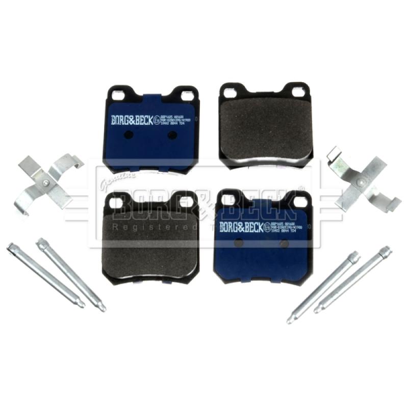 Jeu de 4 plaquettes de frein arrière BORG & BECK BBP1605 - Visuel 1