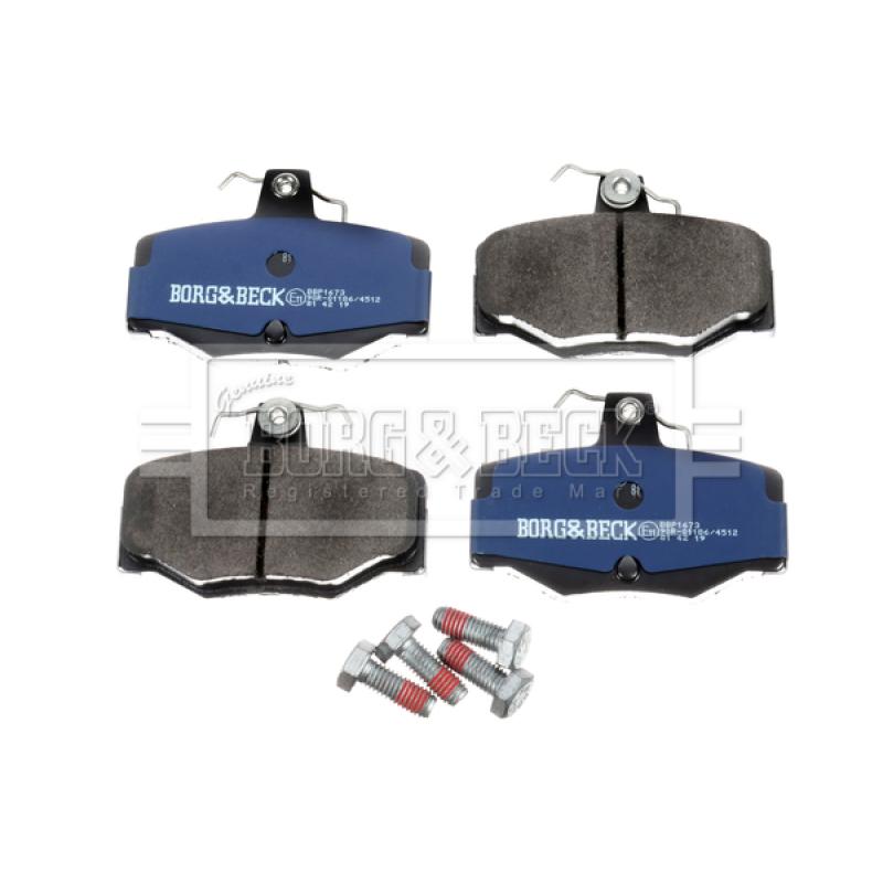 Jeu de 4 plaquettes de frein arrière BORG & BECK BBP1673 - Visuel 1