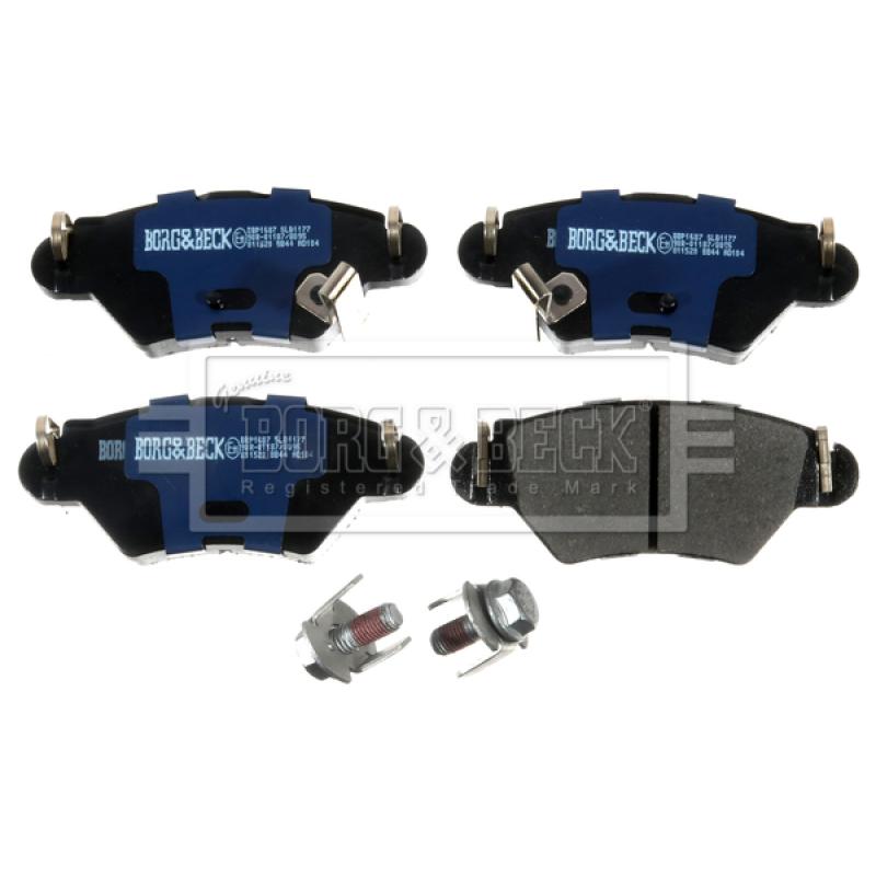 Jeu de 4 plaquettes de frein arrière BORG & BECK BBP1687 - Visuel 1