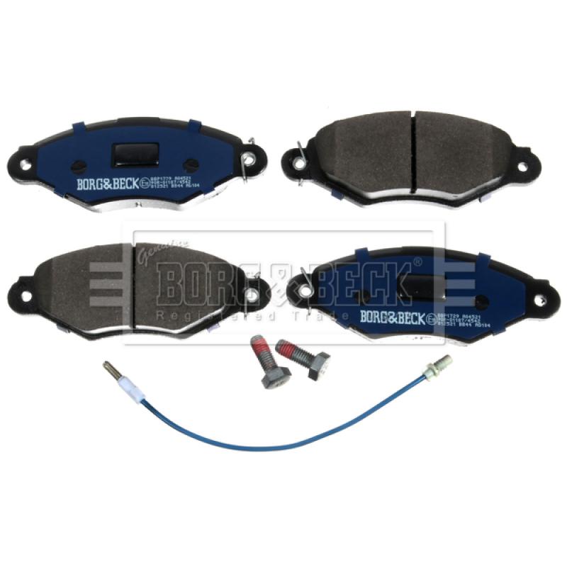Jeu de 4 plaquettes de frein avant BORG & BECK BBP1729 - Visuel 1