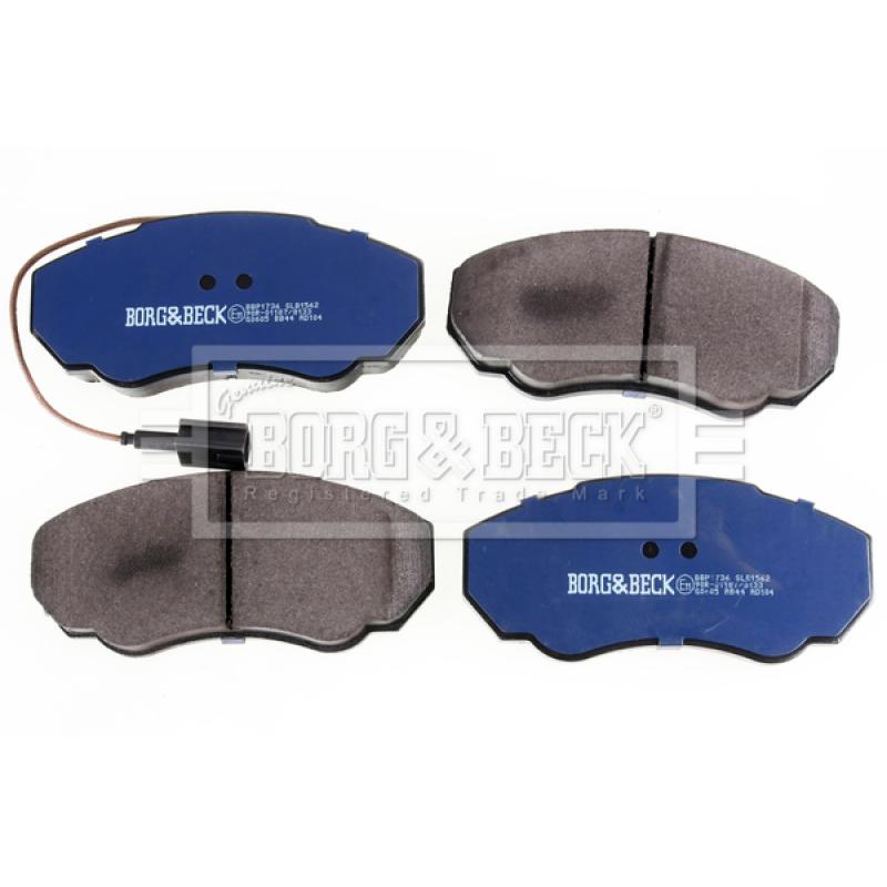 Jeu de 4 plaquettes de frein avant BORG & BECK BBP1736 - Visuel 1