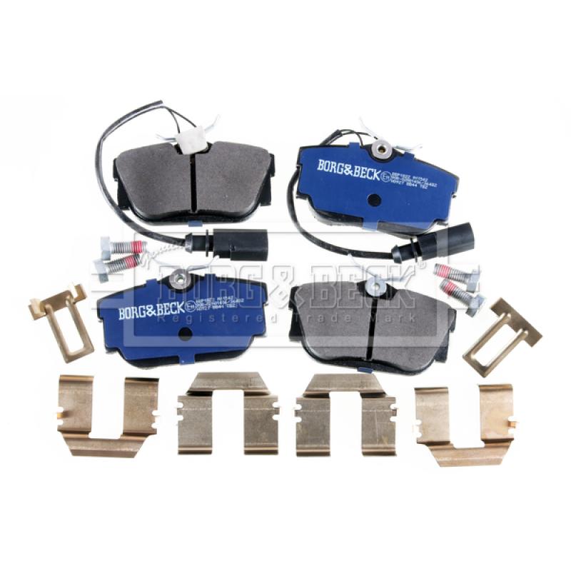 Jeu de 4 plaquettes de frein arrière BORG & BECK BBP1822 - Visuel 1