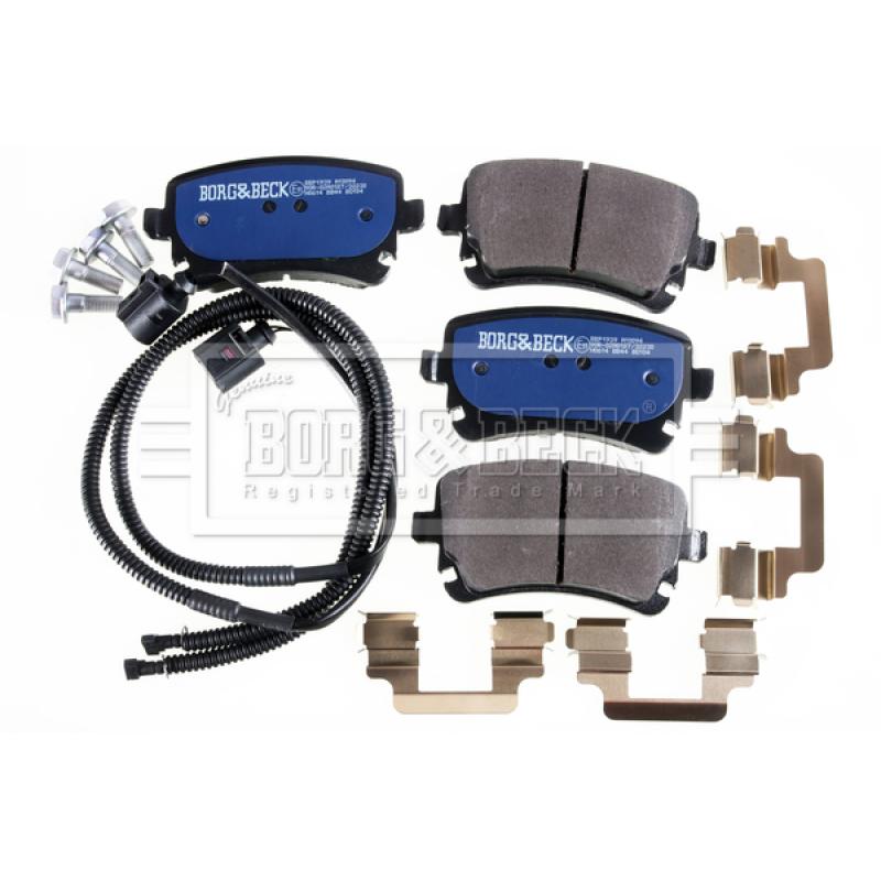 Jeu de 4 plaquettes de frein arrière BORG & BECK BBP1939 - Visuel 1