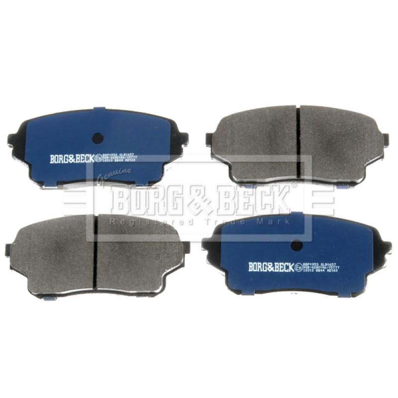 Jeu de 4 plaquettes de frein avant BORG & BECK BBP1953 - Visuel 1