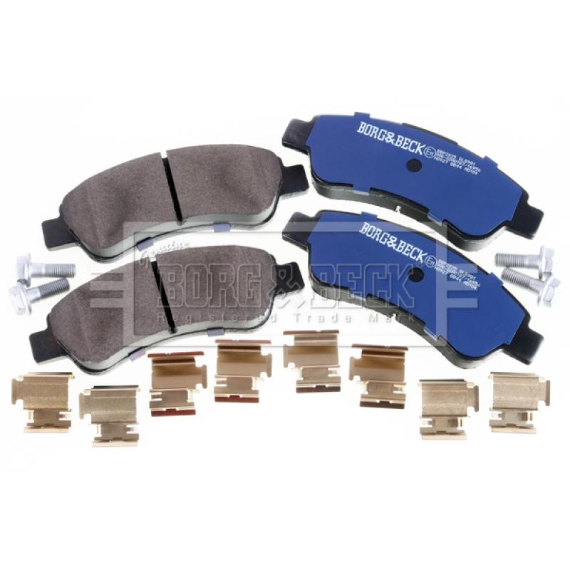 Jeu de 4 plaquettes de frein arrière BORG & BECK BBP2035 - Visuel 1