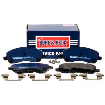 Jeu de 4 plaquettes de frein avant BORG & BECK OEM MZ690348 Jeu de 4 plaquettes de frein avant BORG & BECK OEM MZ690348