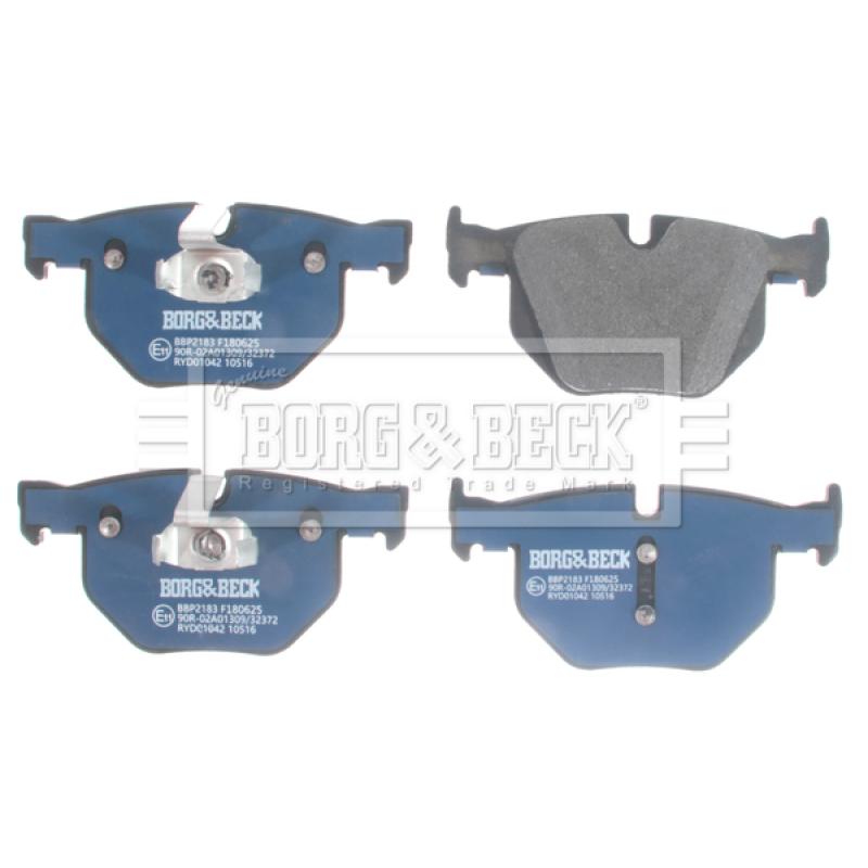 Jeu de 4 plaquettes de frein arrière BORG & BECK BBP2183 - Visuel 1
