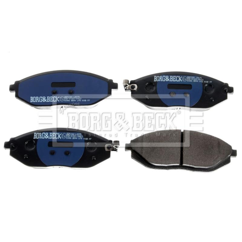 Jeu de 4 plaquettes de frein avant BORG & BECK BBP2301 - Visuel 1