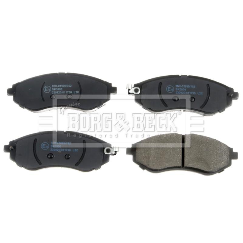 Jeu de 4 plaquettes de frein avant BORG & BECK BBP2324 - Visuel 1
