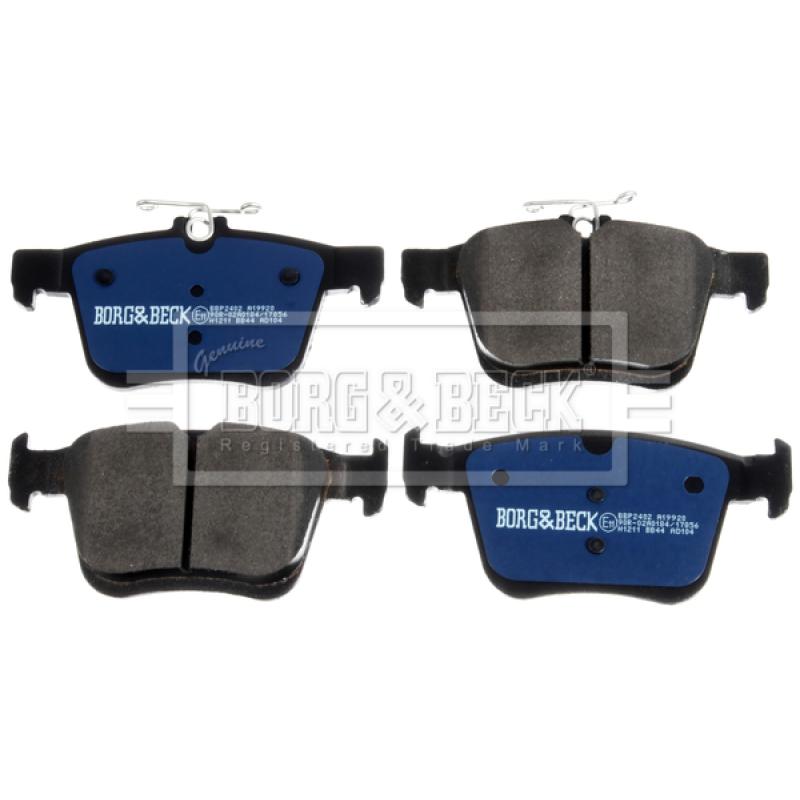 Jeu de 4 plaquettes de frein arrière BORG & BECK BBP2402 - Visuel 1
