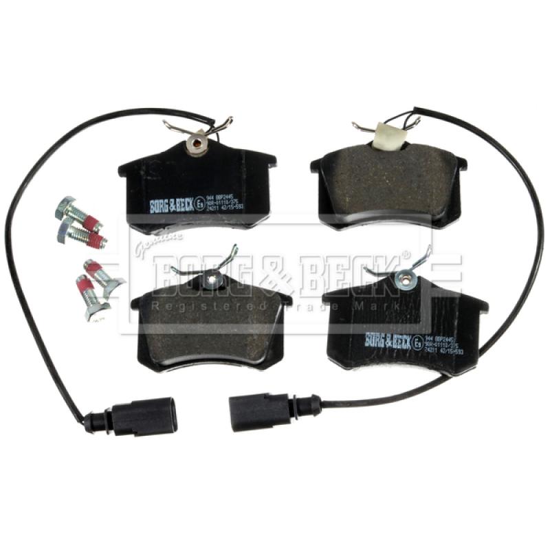 Jeu de 4 plaquettes de frein arrière BORG & BECK BBP2445 - Visuel 1