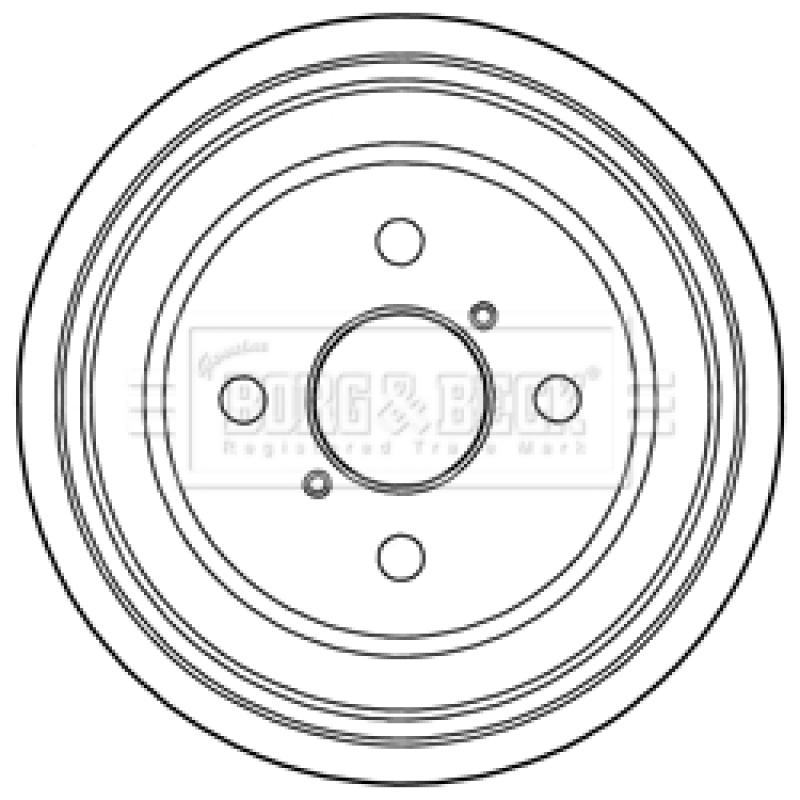 Tambour de frein BORG & BECK BBR7217 - Visuel 1