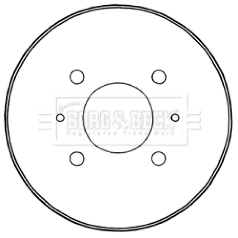 Tambour de frein BORG & BECK BBR7235 - Visuel 1