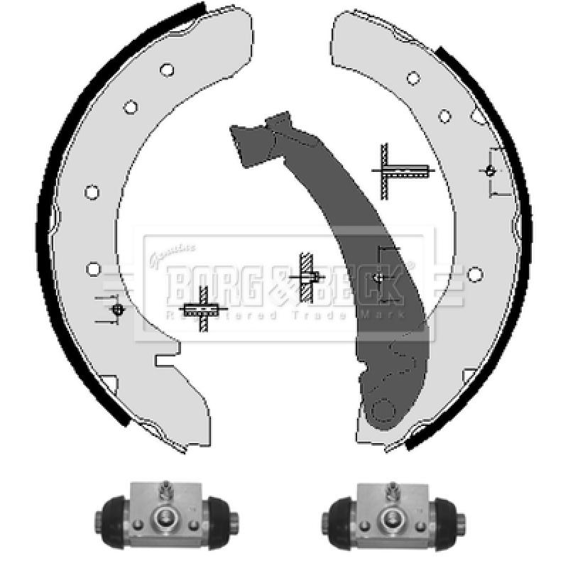 Kit de freins arrière (prémontés) BORG & BECK BBS1090K - Visuel 1
