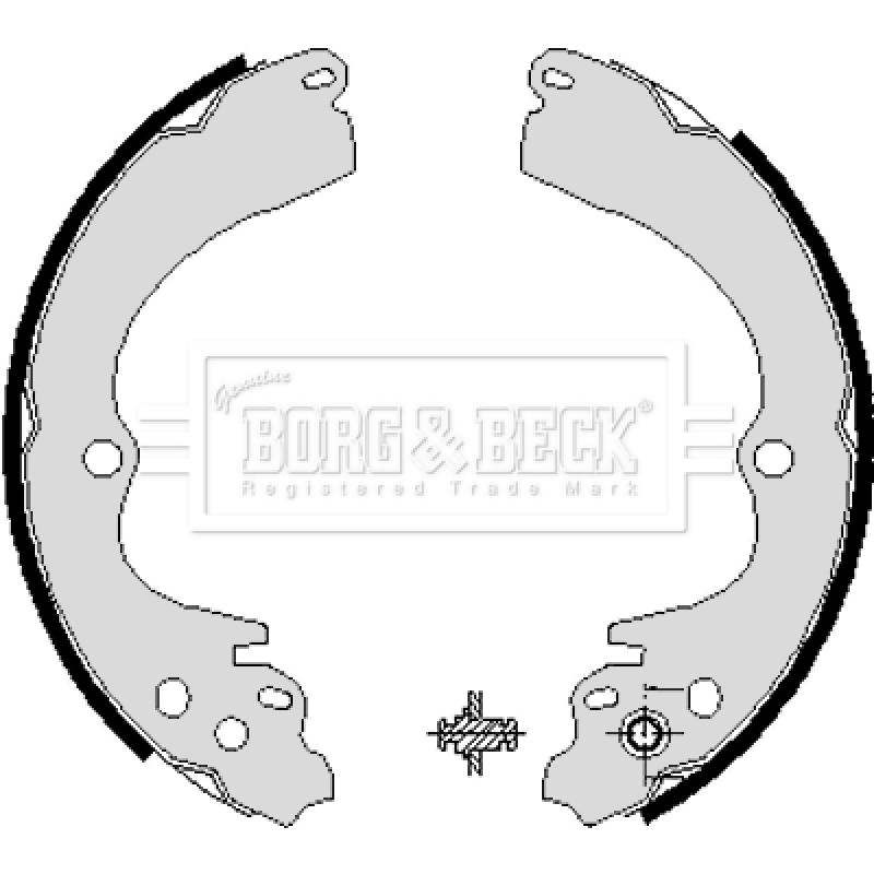 Jeu de mâchoires de frein BORG & BECK BBS6204 - Visuel 1