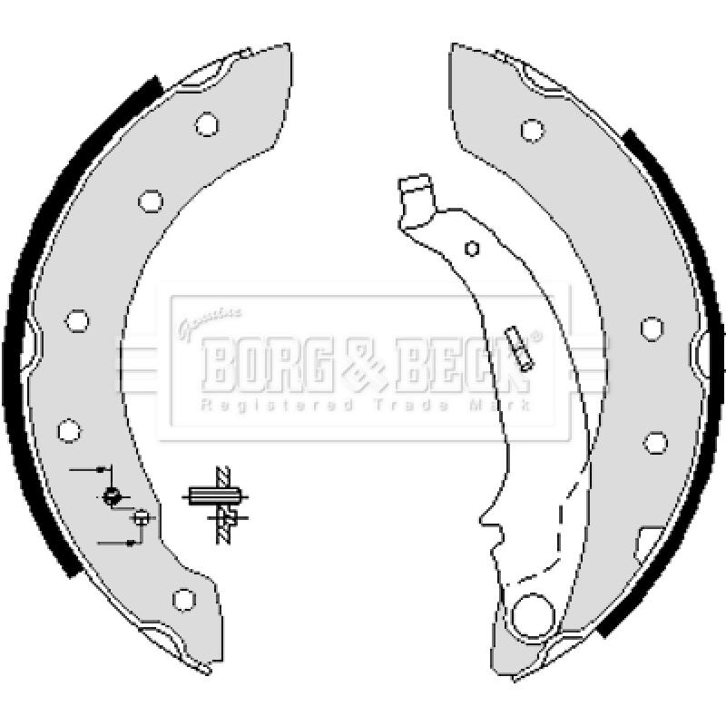 Jeu de mâchoires de frein BORG & BECK BBS6233 - Visuel 1