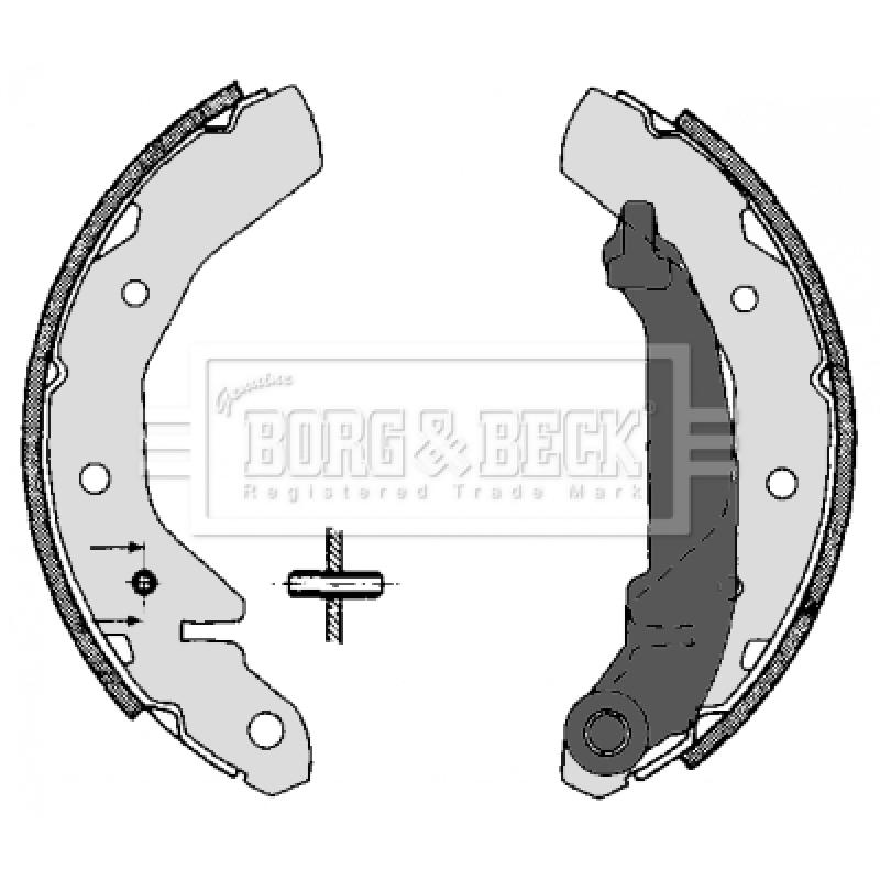 Jeu de mâchoires de frein BORG & BECK BBS6270 - Visuel 1