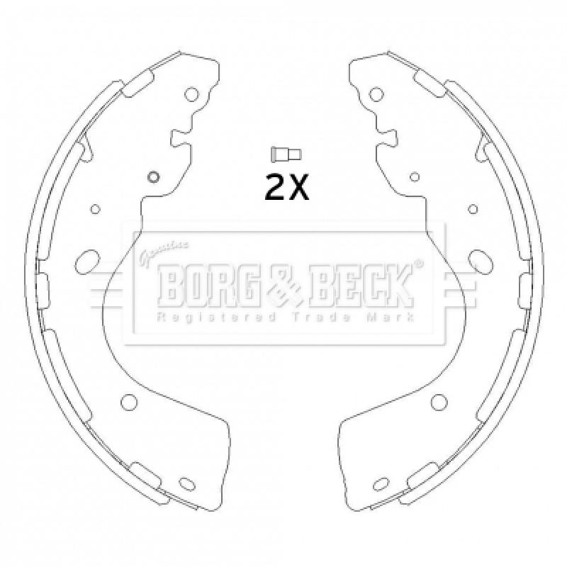 Jeu de mâchoires de frein BORG & BECK BBS6445 - Visuel 1