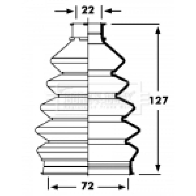Joint-soufflet, arbre de commande BORG & BECK BCB2351 - Visuel 1