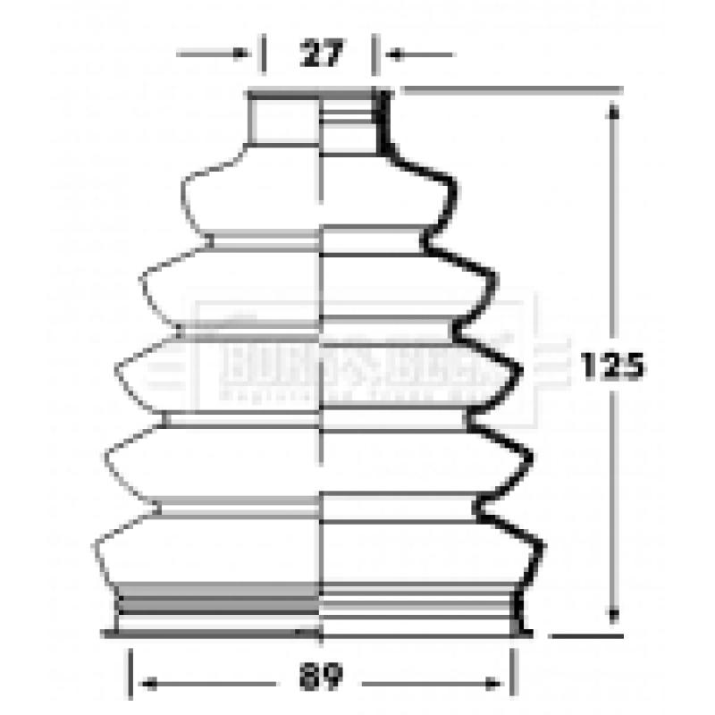 Joint-soufflet, arbre de commande BORG & BECK BCB2358 - Visuel 1
