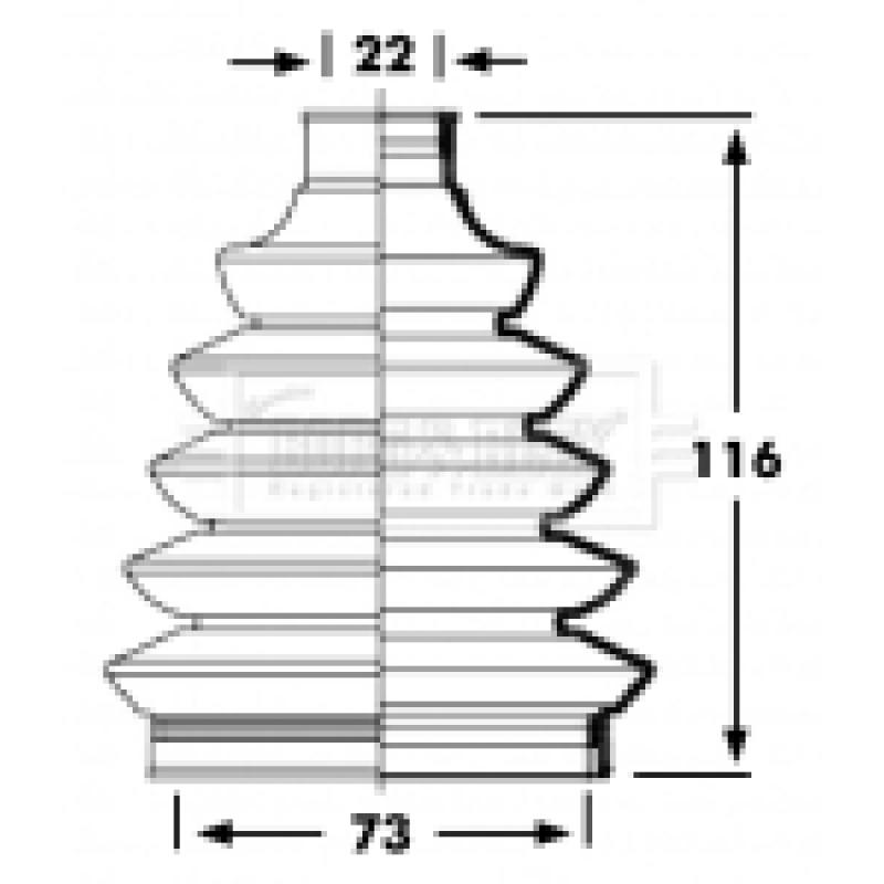 Joint-soufflet, arbre de commande BORG & BECK BCB2359 - Visuel 1
