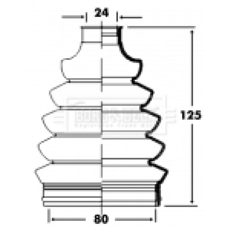 Joint-soufflet, arbre de commande BORG & BECK BCB2364 - Visuel 1