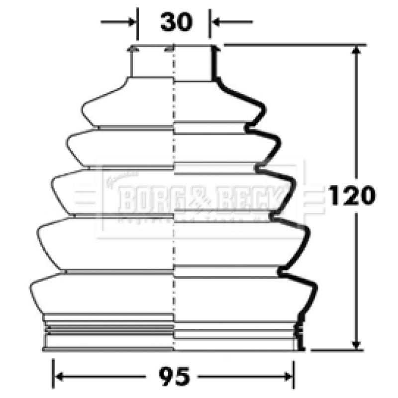 Joint-soufflet, arbre de commande BORG & BECK BCB2393 - Visuel 1