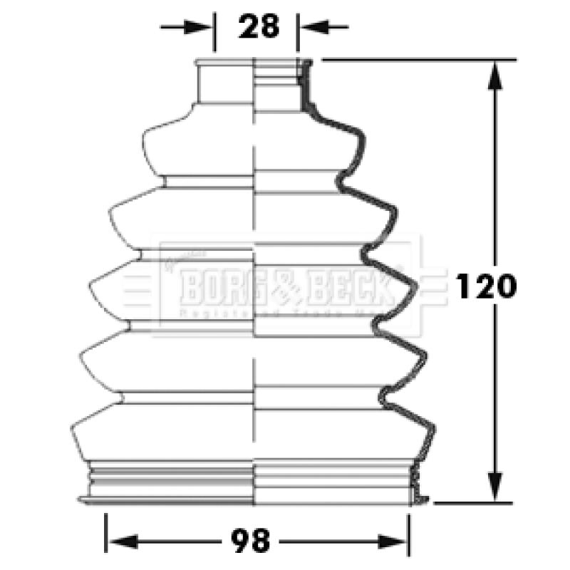Joint-soufflet, arbre de commande BORG & BECK BCB2394 - Visuel 1