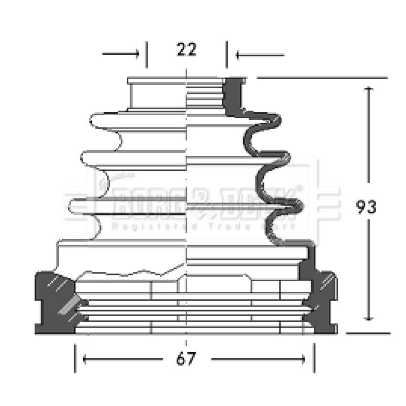 Joint-soufflet, arbre de commande BORG & BECK BCB2728 - Visuel 1