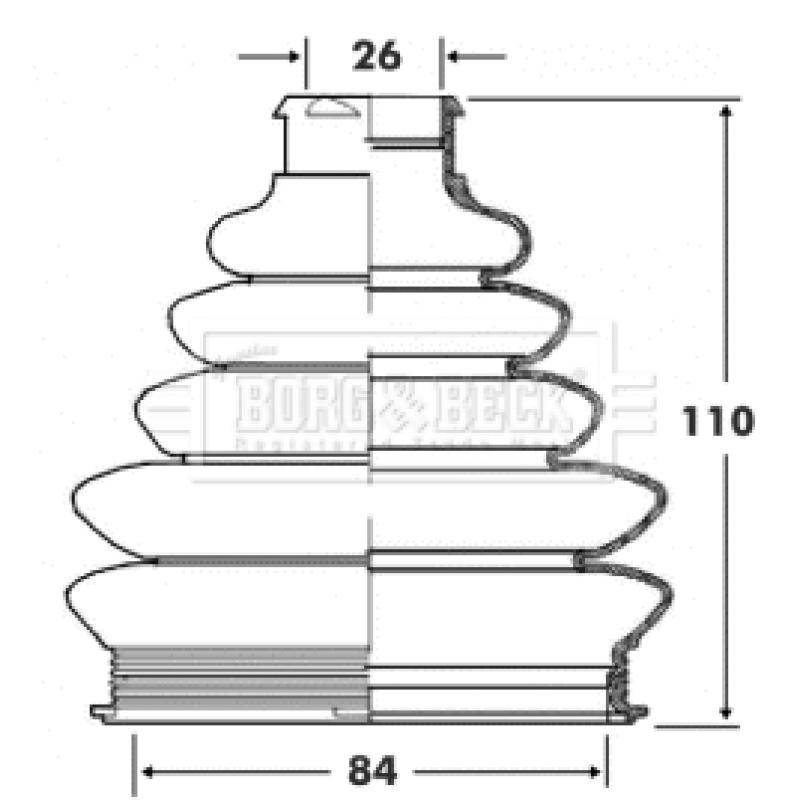 Joint-soufflet, arbre de commande BORG & BECK BCB6071 - Visuel 1