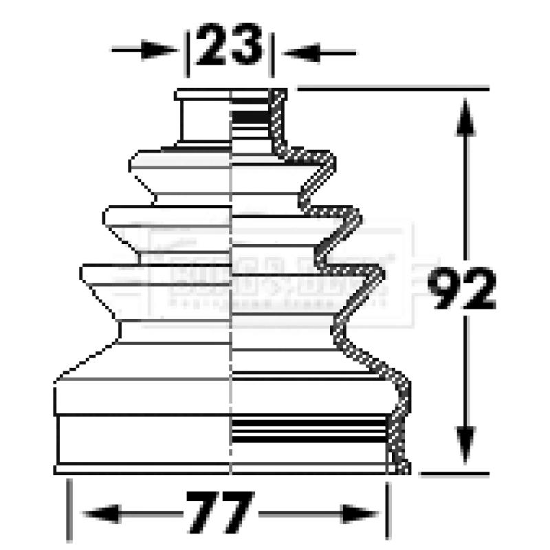 Joint-soufflet, arbre de commande BORG & BECK BCB6123 - Visuel 1