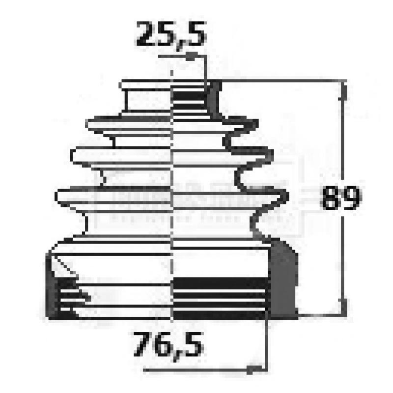 Joint-soufflet, arbre de commande BORG & BECK BCB6125 - Visuel 1