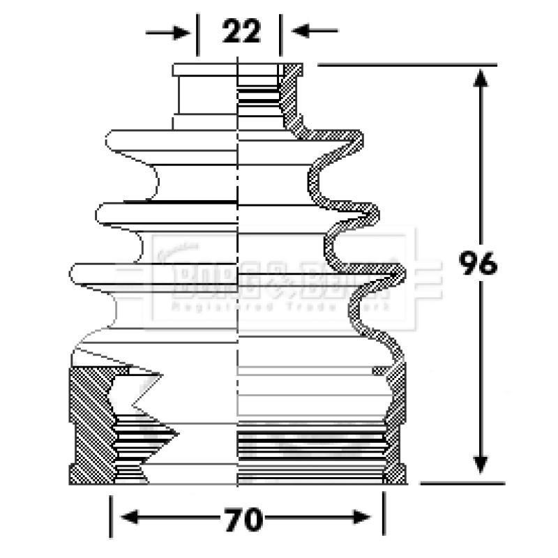 Joint-soufflet, arbre de commande BORG & BECK BCB6324 - Visuel 1