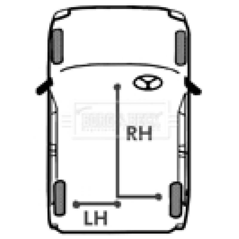 Tirette à câble, frein de stationnement BORG & BECK BKB1041 - Visuel 2