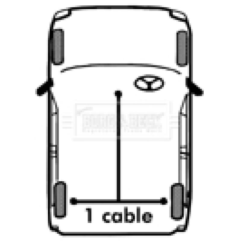 Tirette à câble, frein de stationnement BORG & BECK BKB6012 - Visuel 1