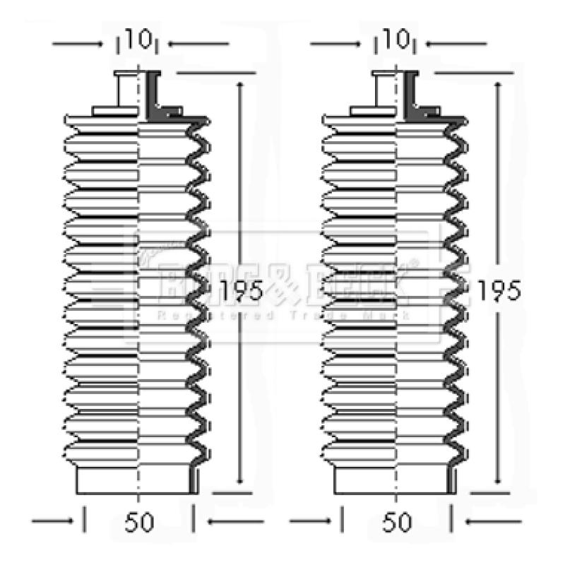 Joint-soufflet, direction BORG & BECK BSG3028 - Visuel 1