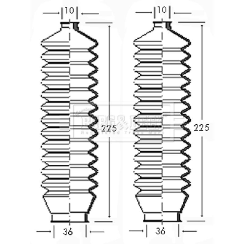 Joint-soufflet, direction BORG & BECK BSG3038 - Visuel 1