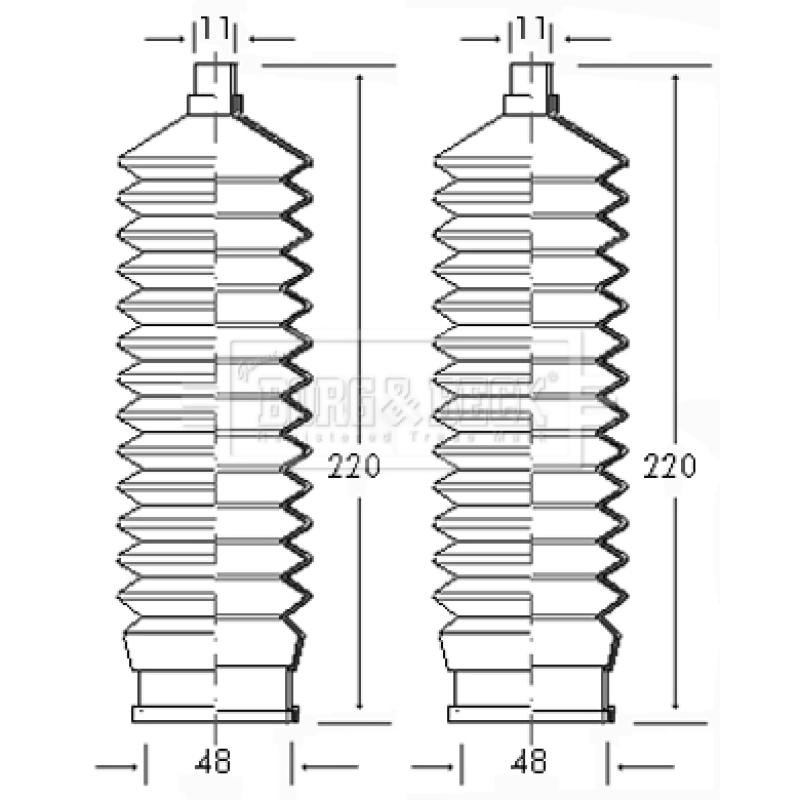 Joint-soufflet, direction BORG & BECK BSG3040 - Visuel 1