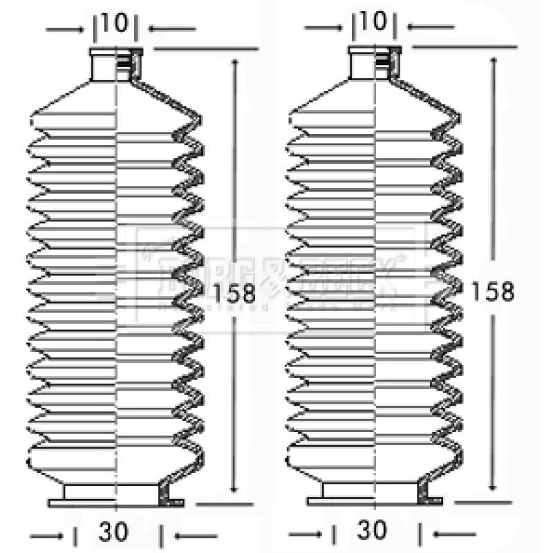Joint-soufflet, direction BORG & BECK BSG3057 - Visuel 1