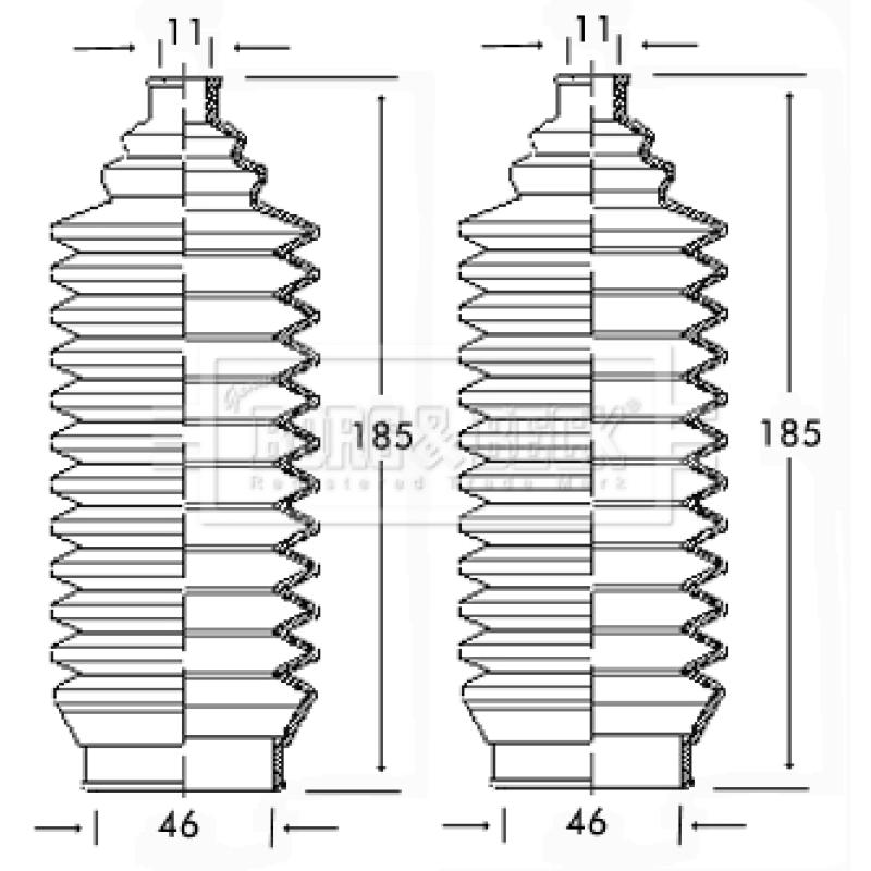 Joint-soufflet, direction BORG & BECK BSG3122 - Visuel 1