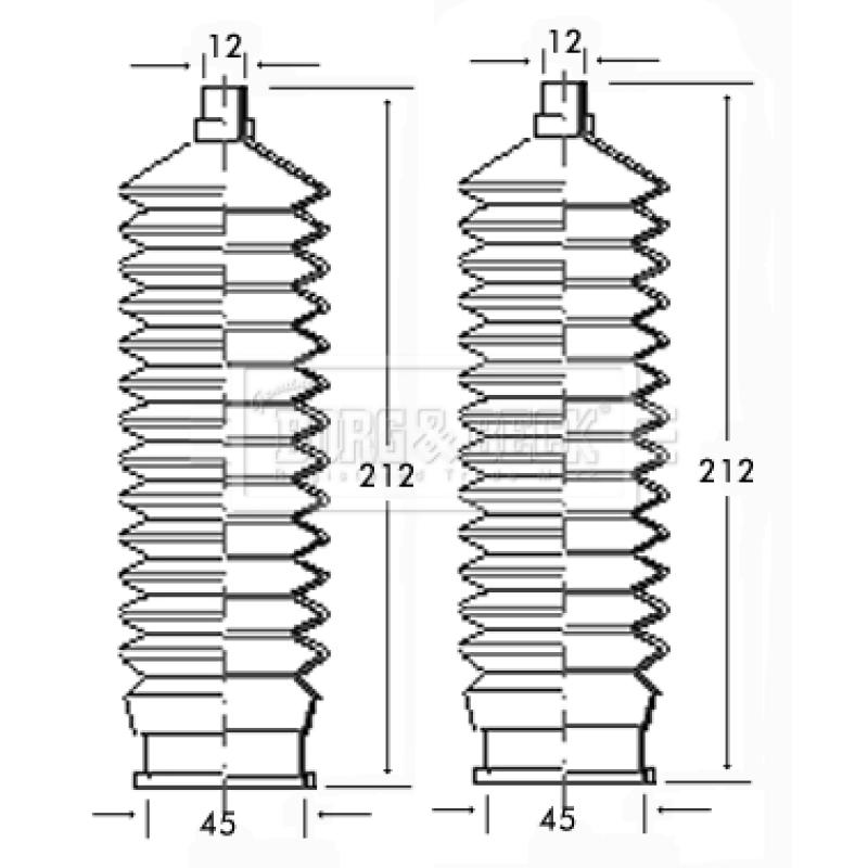Joint-soufflet, direction BORG & BECK BSG3139 - Visuel 1