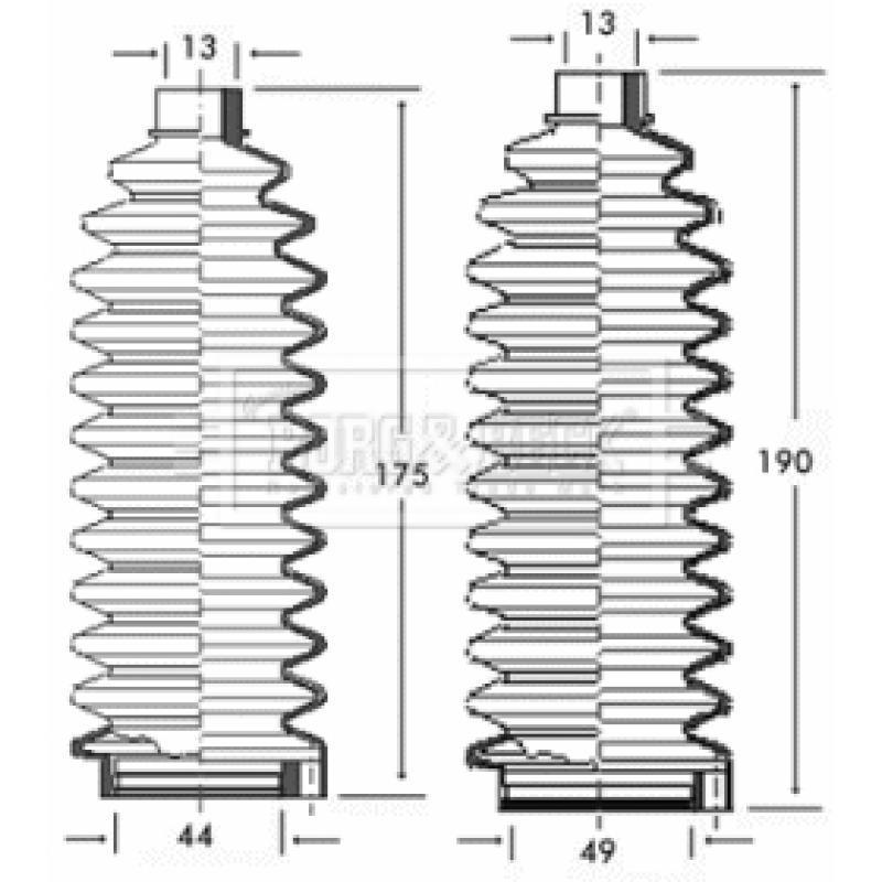 Joint-soufflet, direction BORG & BECK BSG3186 - Visuel 1