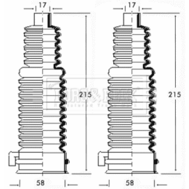 Joint-soufflet, direction BORG & BECK BSG3195 - Visuel 1