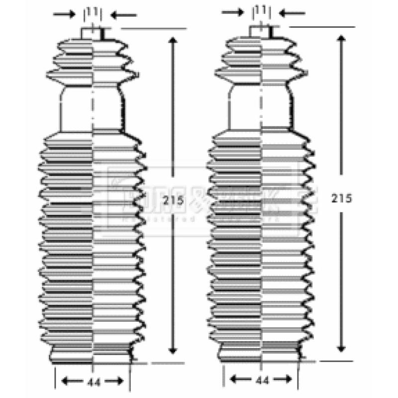 Joint-soufflet, direction BORG & BECK BSG3200 - Visuel 1