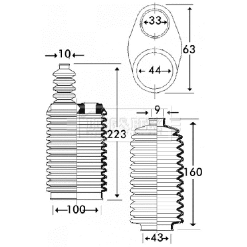 Joint-soufflet, direction BORG & BECK BSG3218 - Visuel 1