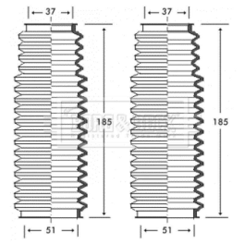 Joint-soufflet, direction BORG & BECK BSG3222 - Visuel 1